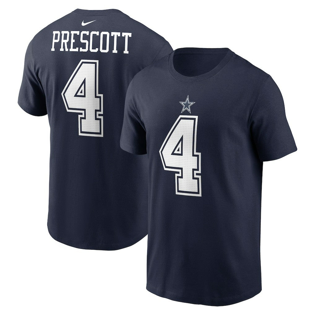 Dallas Cowboys Nike Dak Prescott  Player Name & Number T-Shirt