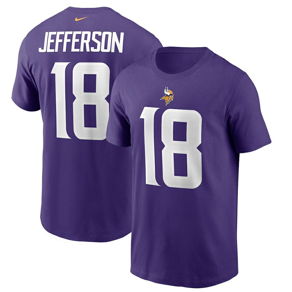 Minnesota Vikings Nike Justin Jefferson  Player Name & Number T-Shirt