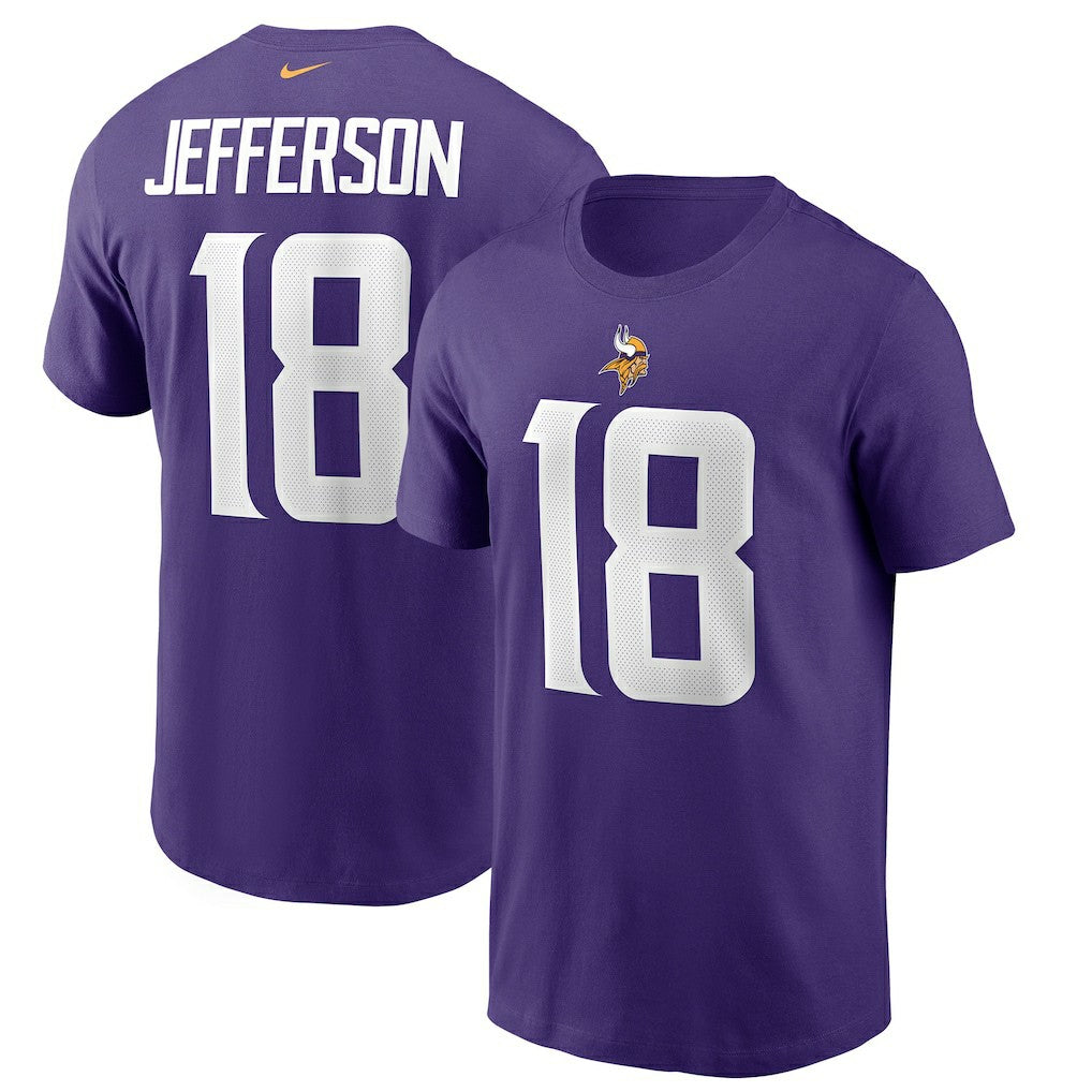 Minnesota Vikings Nike Justin Jefferson  Player Name & Number T-Shirt