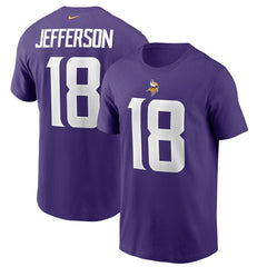 Minnesota Vikings Nike Justin Jefferson  Player Name & Number T-Shirt