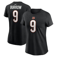 Cincinnati Bengals Nike Joe Burrow  Women's Player Name & Number T-Shirt
