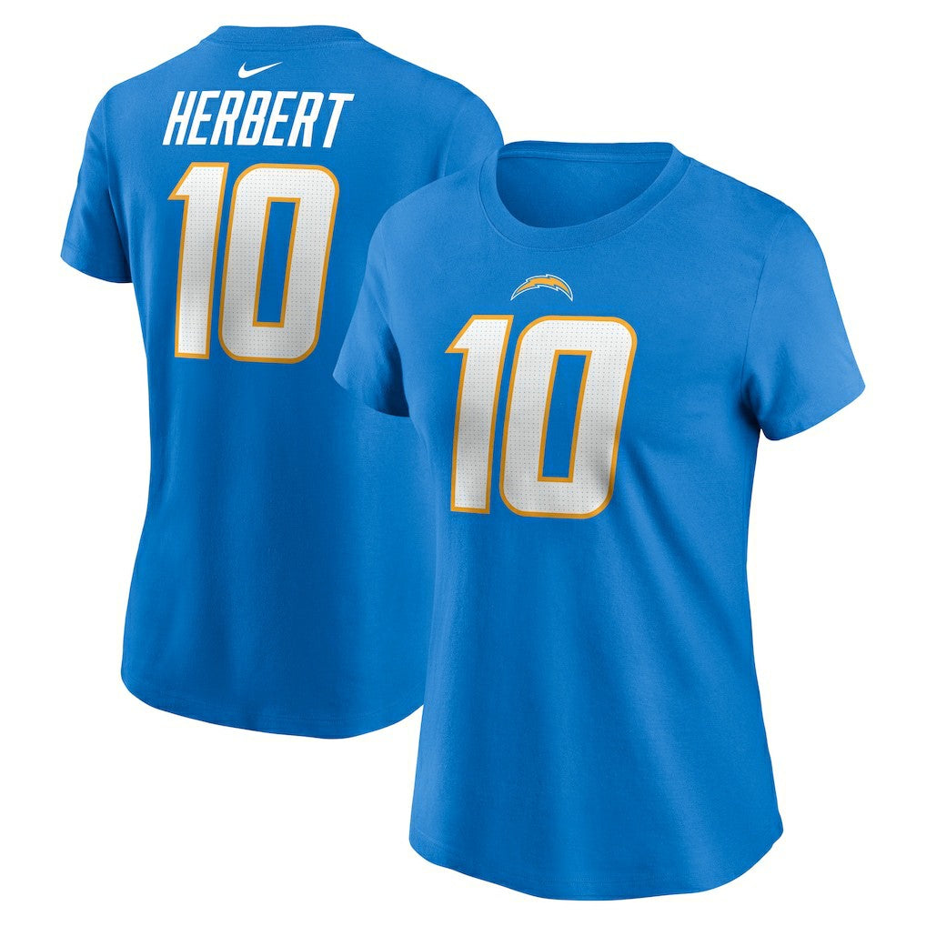Los Angeles Chargers Nike Justin Herbert  Women's Player Name & Number T-Shirt