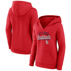 St. Louis Cardinals Fanatics Women's Simplicity Crossover V-Neck Pullover Hoodie | MLB Near me