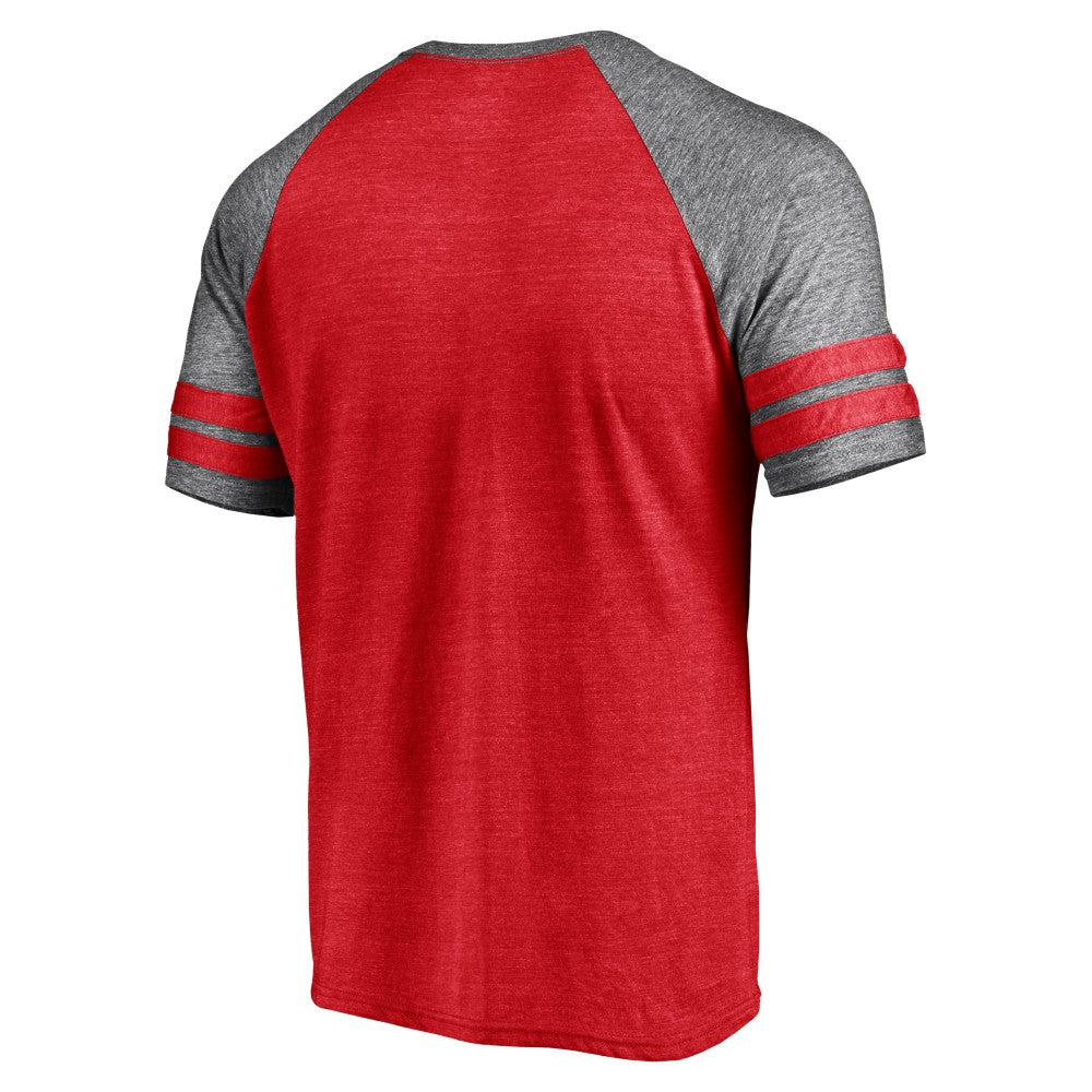 Minnesota Twins Fanatics Utility Two-Stripe Raglan Tri-Blend T-Shirt | MLB New