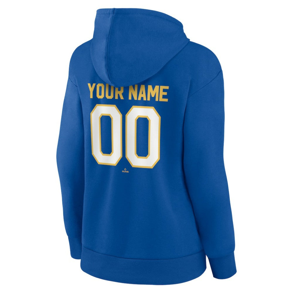 Milwaukee Brewers Women's Personalized Cooperstown Collection Winning Streak Pullover Hoodie | MLB New