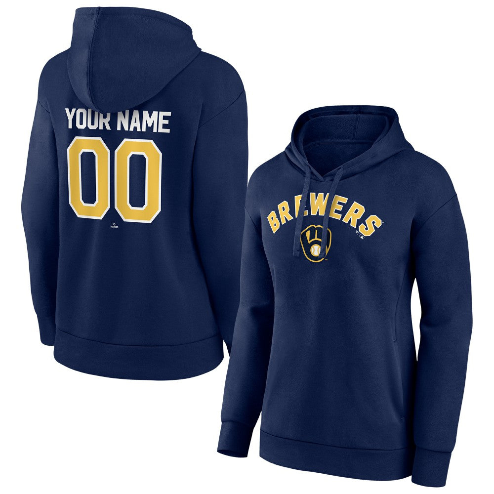 Milwaukee Brewers Women's Personalized Team Winning Streak Pullover Hoodie | MLB Shop