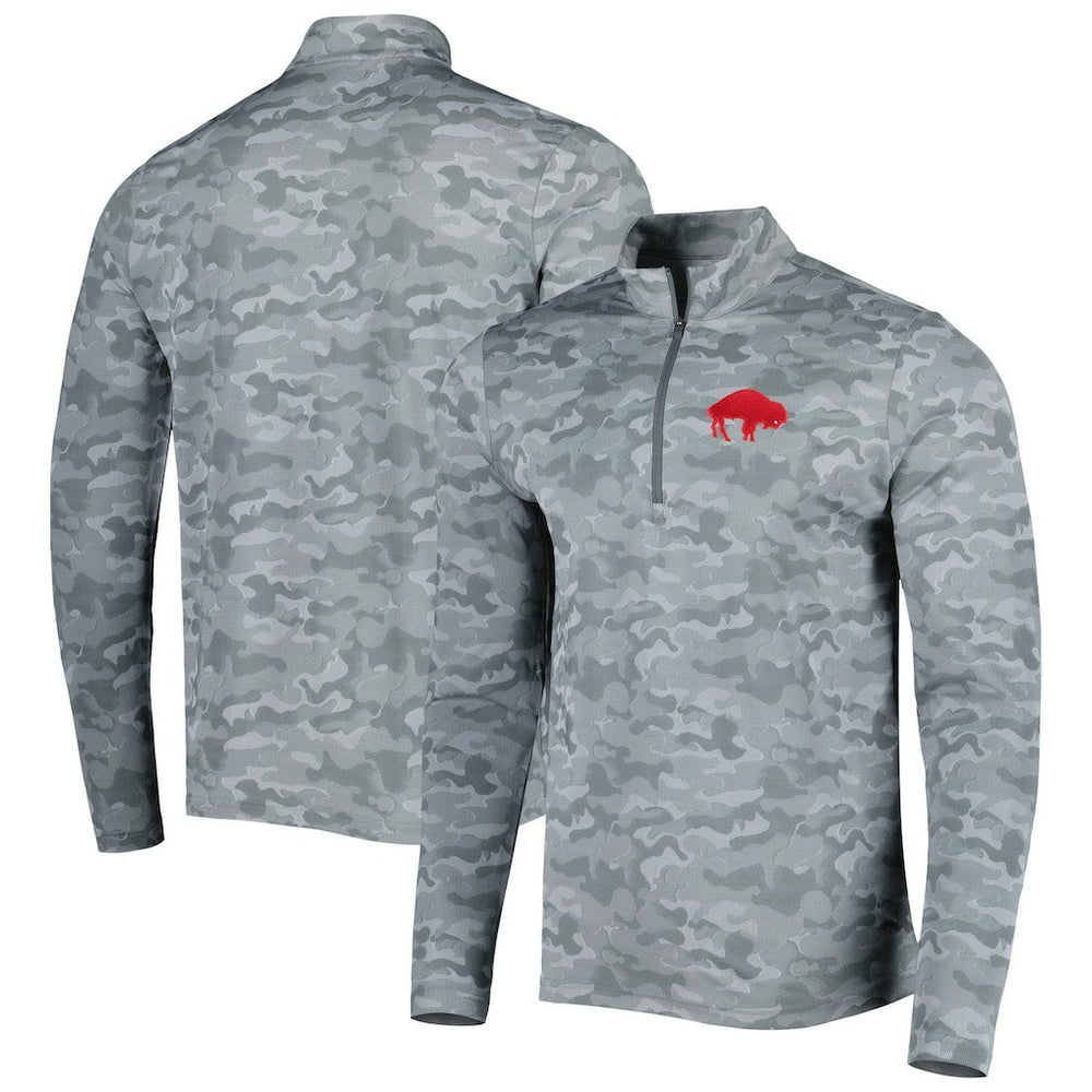 Buffalo Bills  Antigua Brigade Throwback Quarter-Zip Top