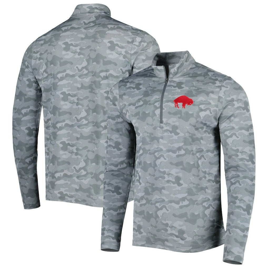Buffalo Bills  Antigua Brigade Throwback Quarter-Zip Top