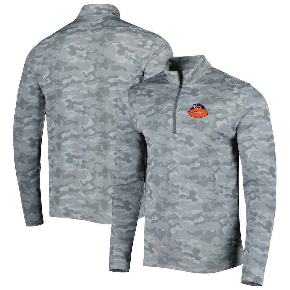 Chicago Bears  Antigua Brigade Throwback Quarter-Zip Top
