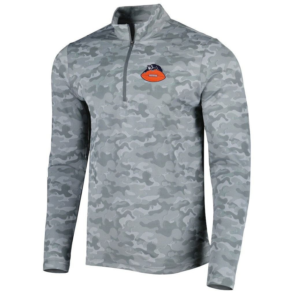 Chicago Bears  Antigua Brigade Throwback Quarter-Zip Top