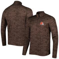 Cleveland Browns  Antigua Brigade Quarter-Zip Sweatshirt