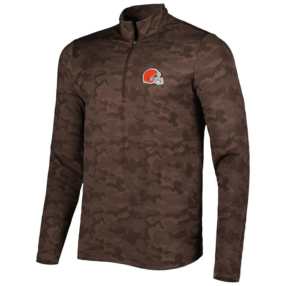 Cleveland Browns  Antigua Brigade Quarter-Zip Sweatshirt