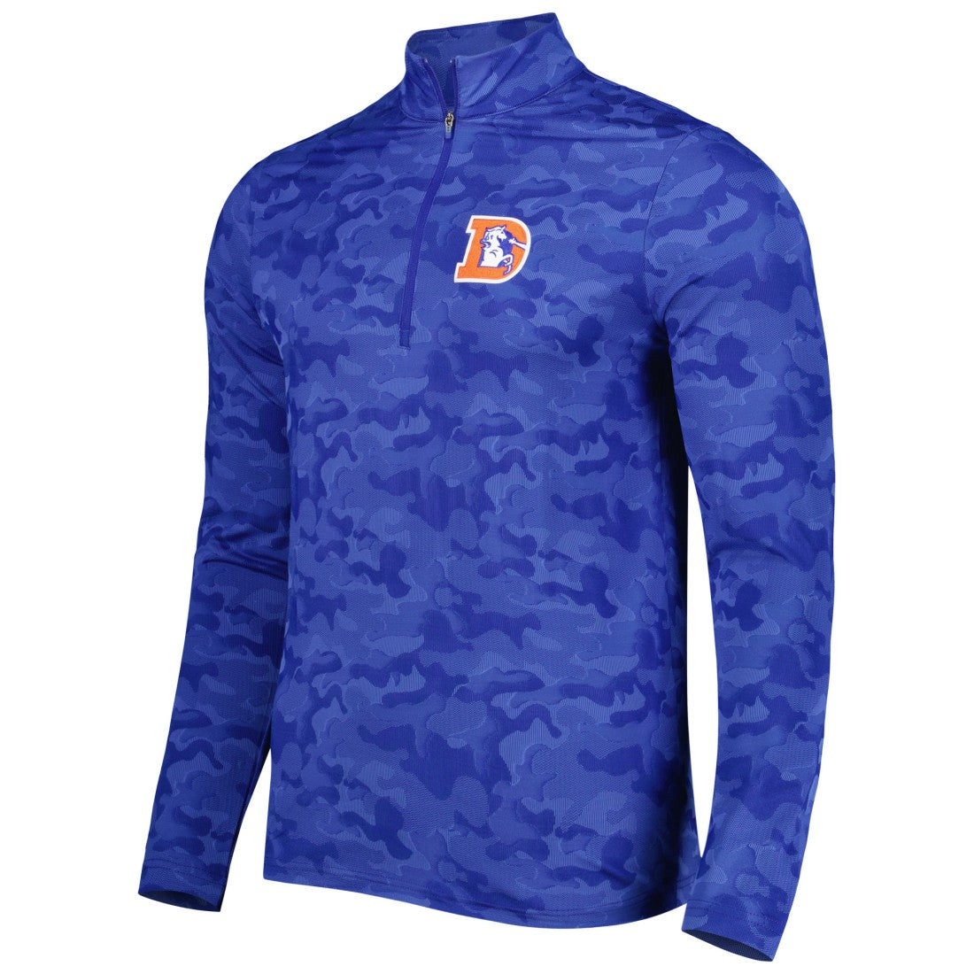 Denver Broncos  Antigua Brigade Throwback Quarter-Zip Top