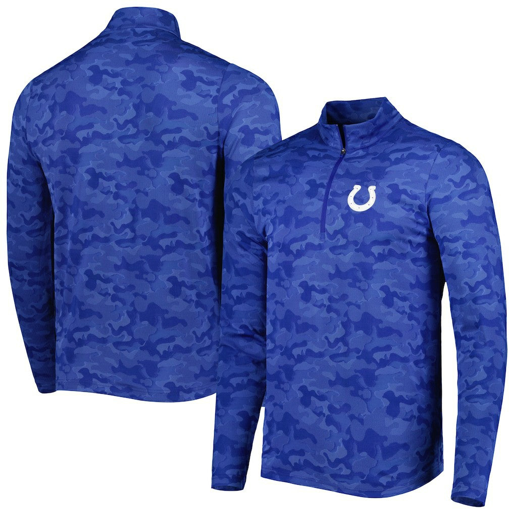 Indianapolis Colts  Antigua Brigade Quarter-Zip Sweatshirt