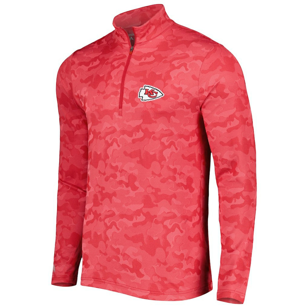 Kansas City Chiefs  Antigua Brigade Quarter-Zip Sweatshirt