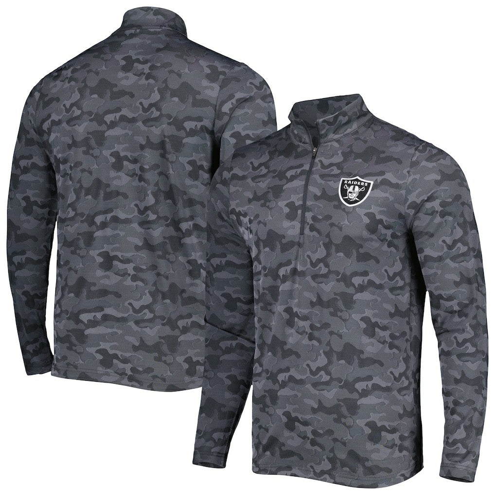 Las Vegas Raiders  Antigua Brigade Quarter-Zip Sweatshirt