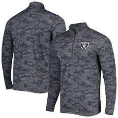 Las Vegas Raiders  Antigua Brigade Quarter-Zip Sweatshirt