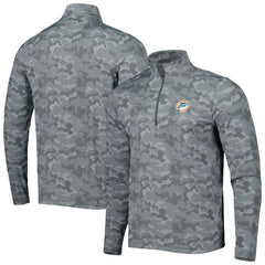 Miami Dolphins  Antigua Brigade Throwback Quarter-Zip Top