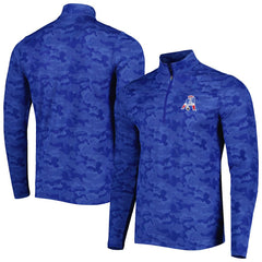 New England Patriots  Antigua Brigade Throwback Quarter-Zip Top