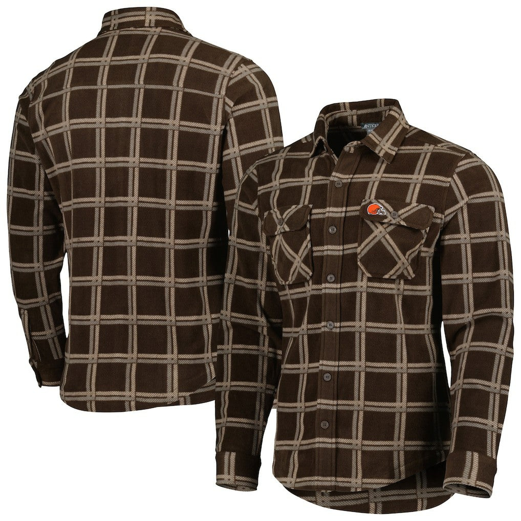 Cleveland Browns  Antigua Industry Flannel Button-Up Shirt Jacket