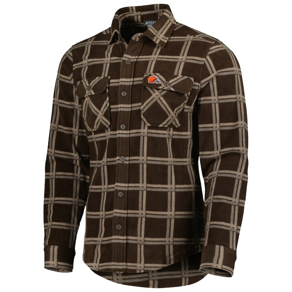 Cleveland Browns  Antigua Industry Flannel Button-Up Shirt Jacket