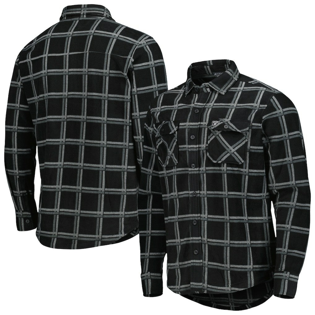 Las Vegas Raiders  Antigua Industry Flannel Button-Up Shirt Jacket