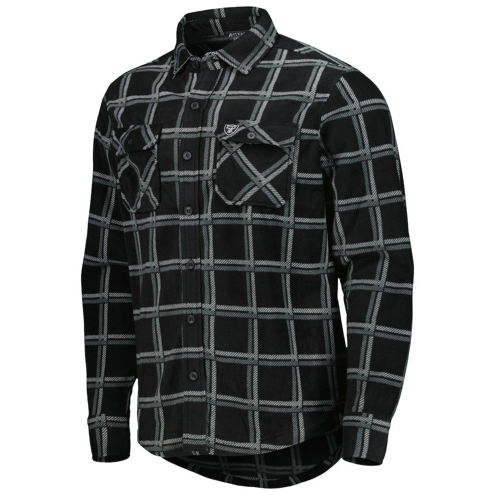 Las Vegas Raiders  Antigua Industry Flannel Button-Up Shirt Jacket
