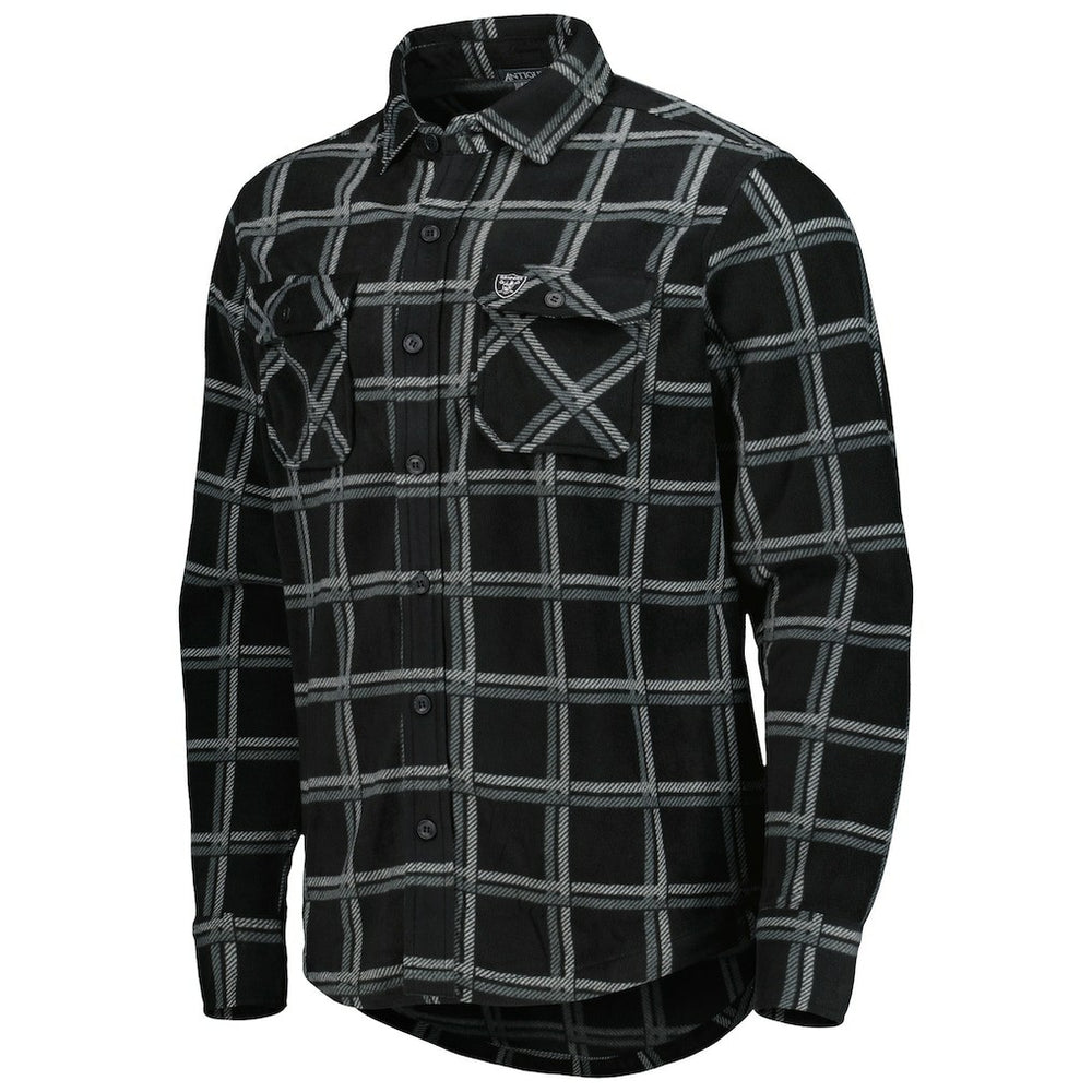 Las Vegas Raiders  Antigua Industry Flannel Button-Up Shirt Jacket