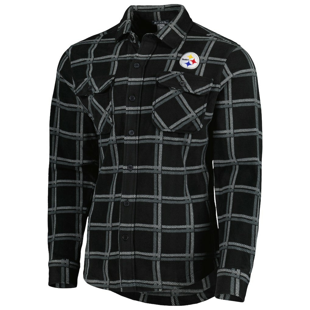 Pittsburgh Steelers  Antigua Industry Flannel Button-Up Shirt Jacket