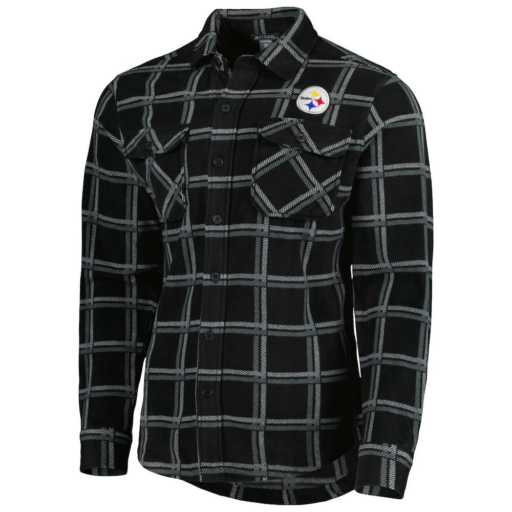 Pittsburgh Steelers  Antigua Industry Flannel Button-Up Shirt Jacket