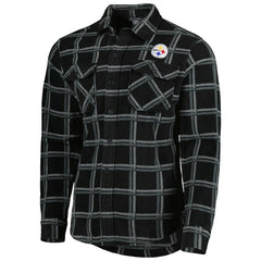 Pittsburgh Steelers  Antigua Industry Flannel Button-Up Shirt Jacket