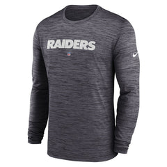 Las Vegas Raiders Nike Sideline Team Velocity Performance Long Sleeve T-Shirt