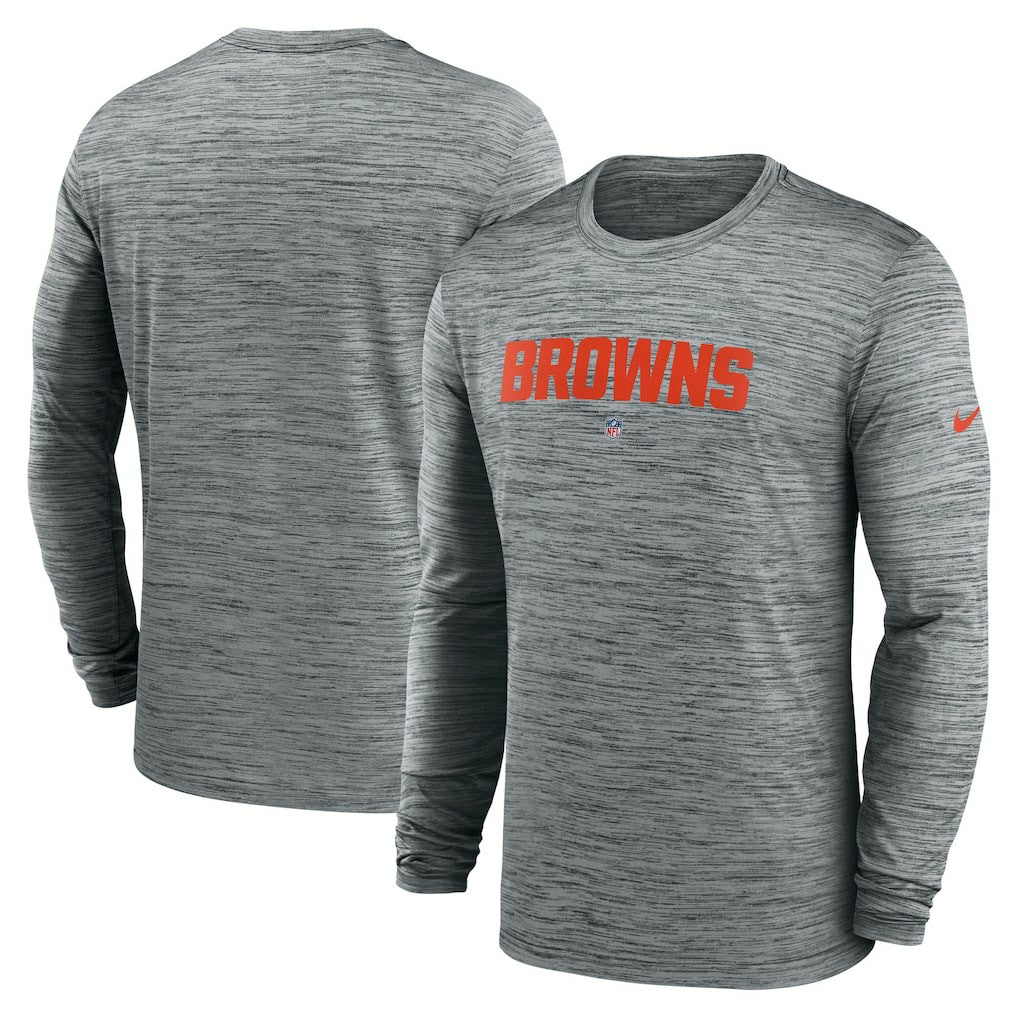 Cleveland Browns Nike Sideline Team Velocity Performance Long Sleeve T-Shirt