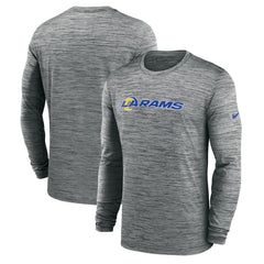 Los Angeles Rams Nike Sideline Team Velocity Performance Long Sleeve T-Shirt