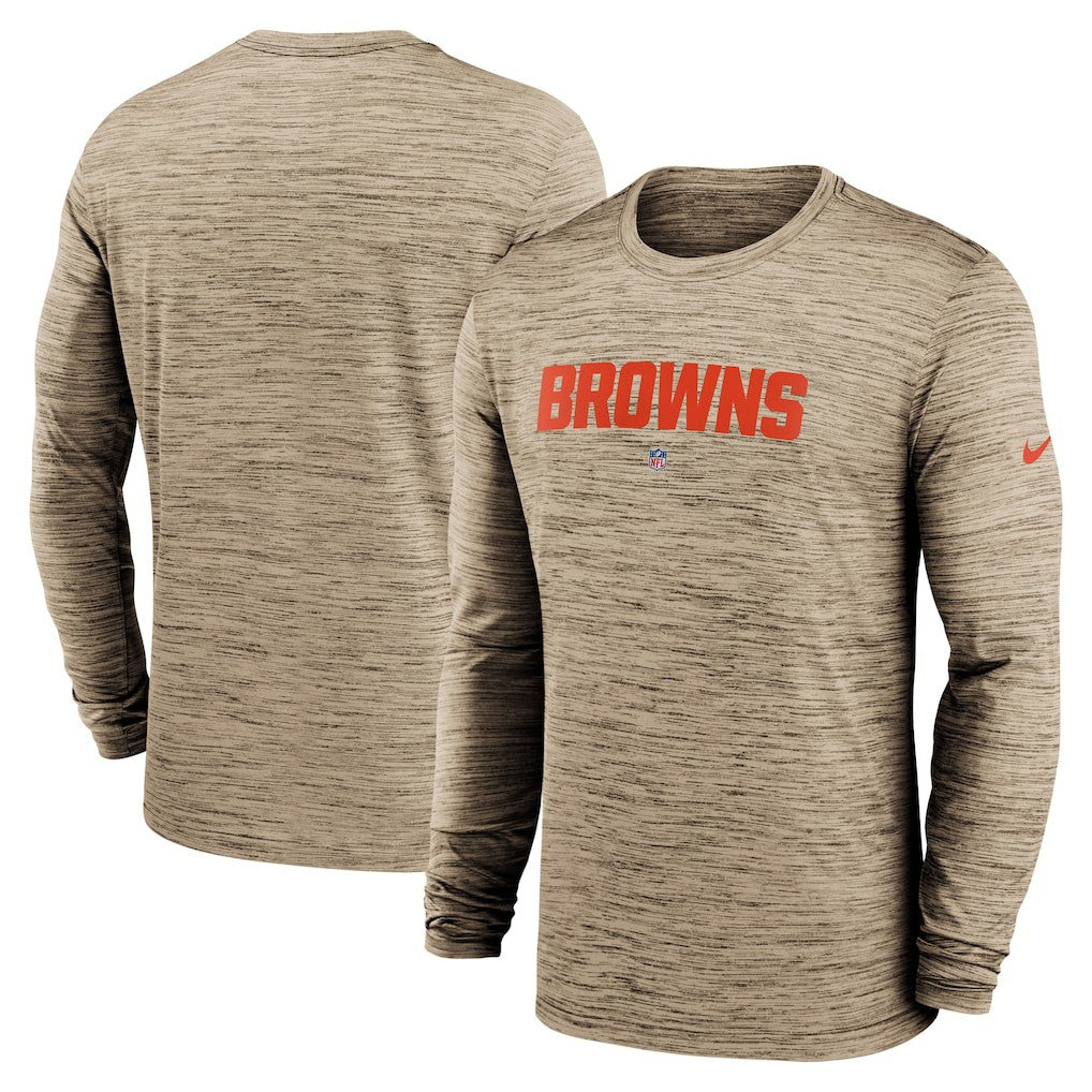 Cleveland Browns Nike Sideline Team Velocity Performance Long Sleeve T-Shirt