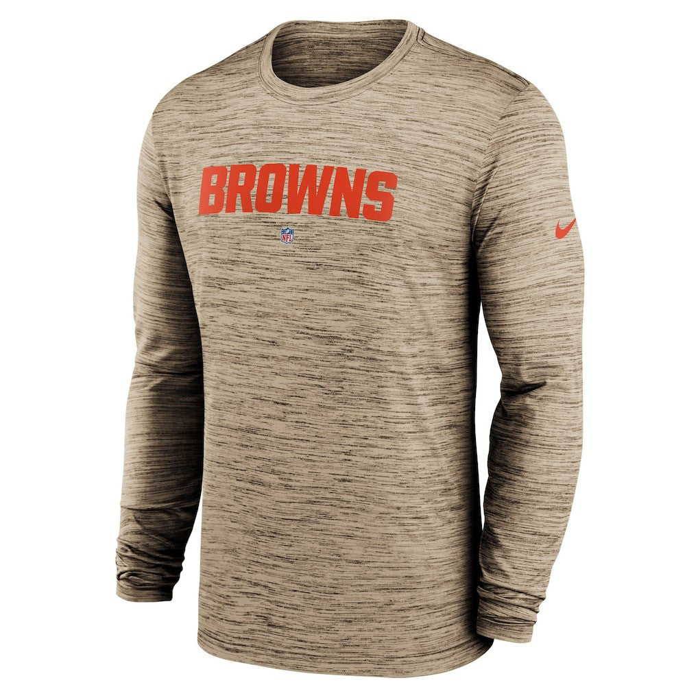 Cleveland Browns Nike Sideline Team Velocity Performance Long Sleeve T-Shirt
