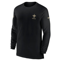 New Orleans Saints Nike Sideline Coach Performance Long Sleeve T-Shirt