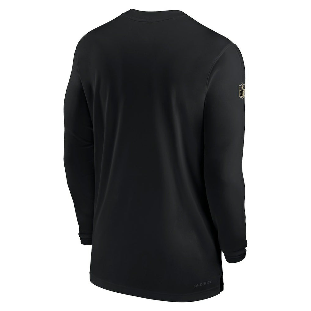 New Orleans Saints Nike Sideline Coach Performance Long Sleeve T-Shirt