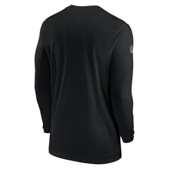 New Orleans Saints Nike Sideline Coach Performance Long Sleeve T-Shirt