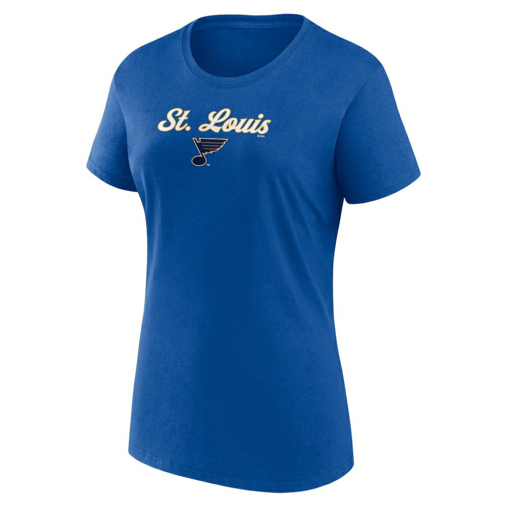 St. Louis Blues Fanatics Women's Script T-Shirt & Shorts Set Discount