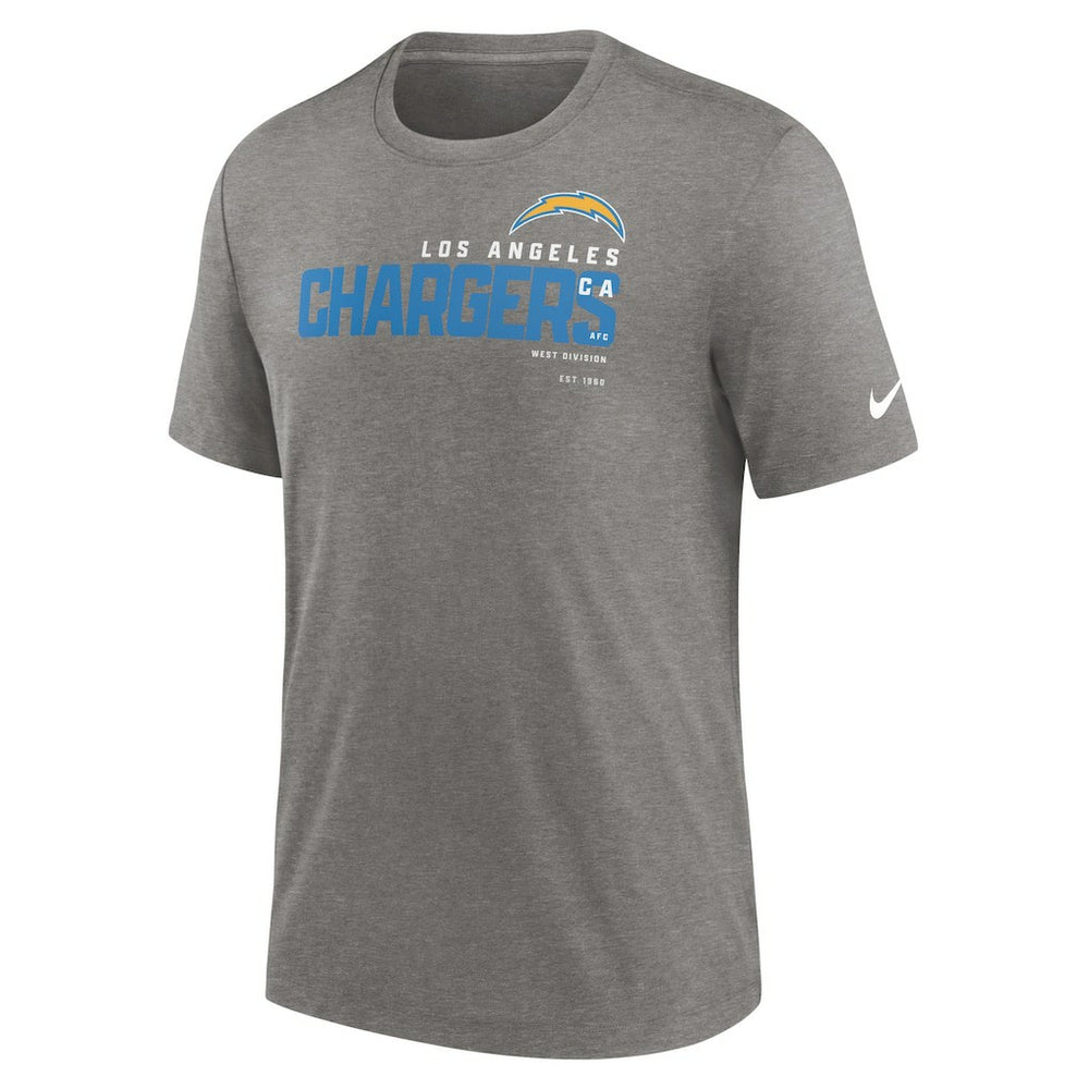 Los Angeles Chargers Nike Team Tri-Blend T-Shirt