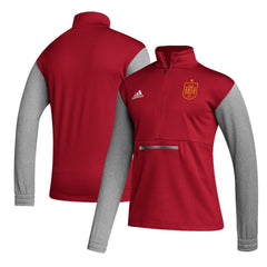 Spain National Team Crest Long Sleeve Half-Zip Top Red - Adidas