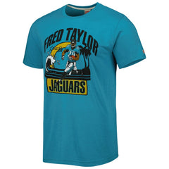 Jacksonville Jaguars  Fred Taylor  Homage Unisex Caricature Retired Player Tri-Blend T-Shirt