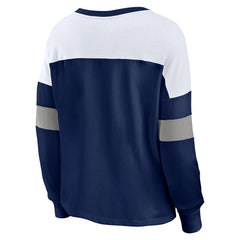 Milwaukee Brewers Fanatics Women's Even Match Lace-Up Long Sleeve V-Neck T-Shirt | MLB Outlet