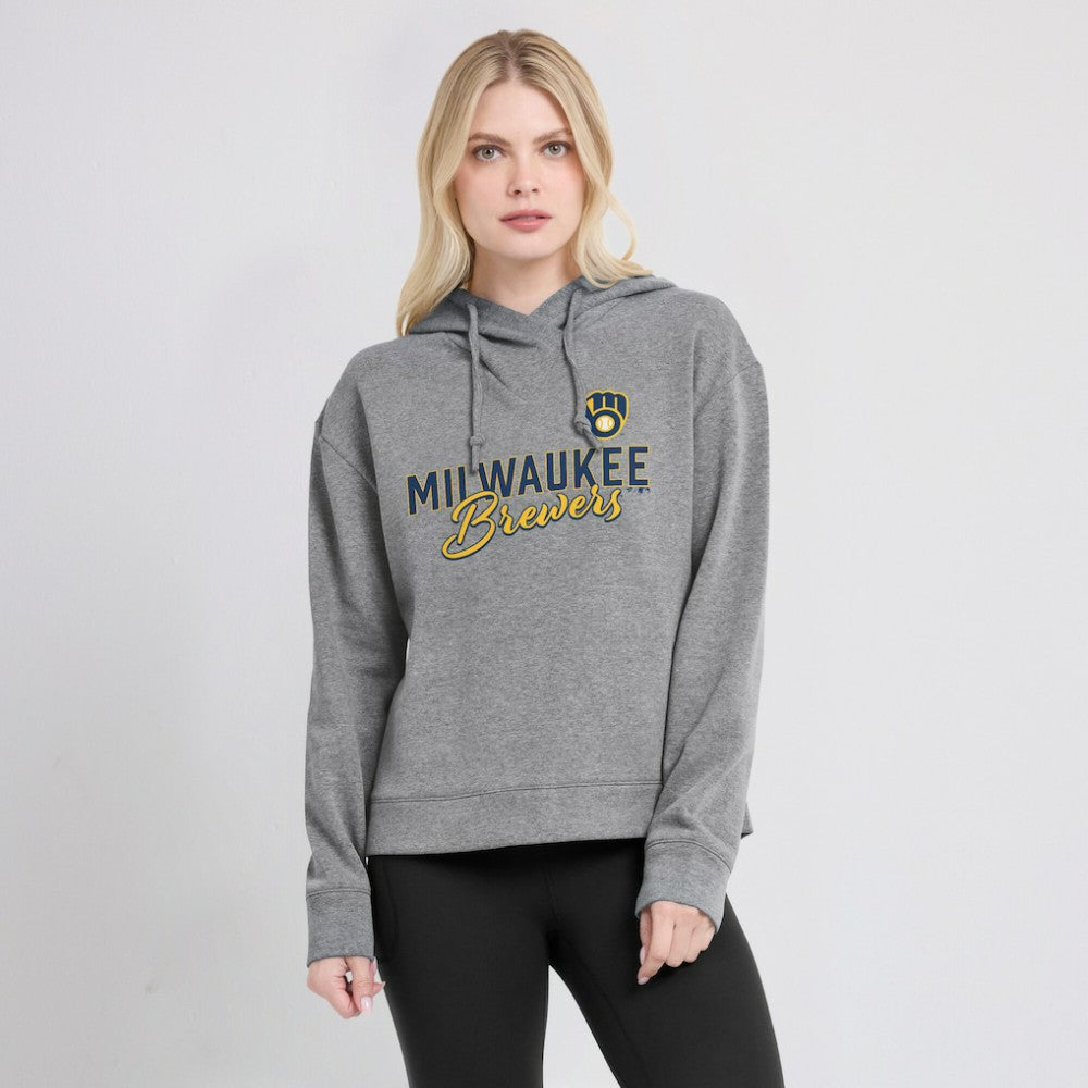 Milwaukee Brewers Fanatics Women's Script Favorite Lightweight Pullover Hoodie | MLB For sale