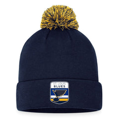 St. Louis Blues Fanatics 2023 NHL Draft Cuffed Knit Hat with Pom Discount