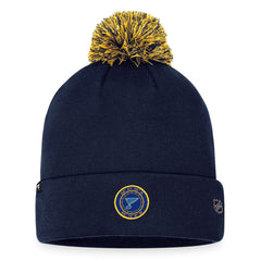 St. Louis Blues Fanatics 2023 NHL Draft Cuffed Knit Hat with Pom Discount