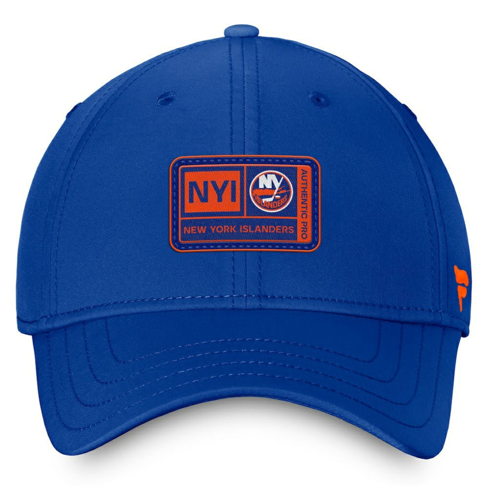 New York Islanders Fanatics Authentic Pro Training Camp Flex Hat – Royal On Sale
