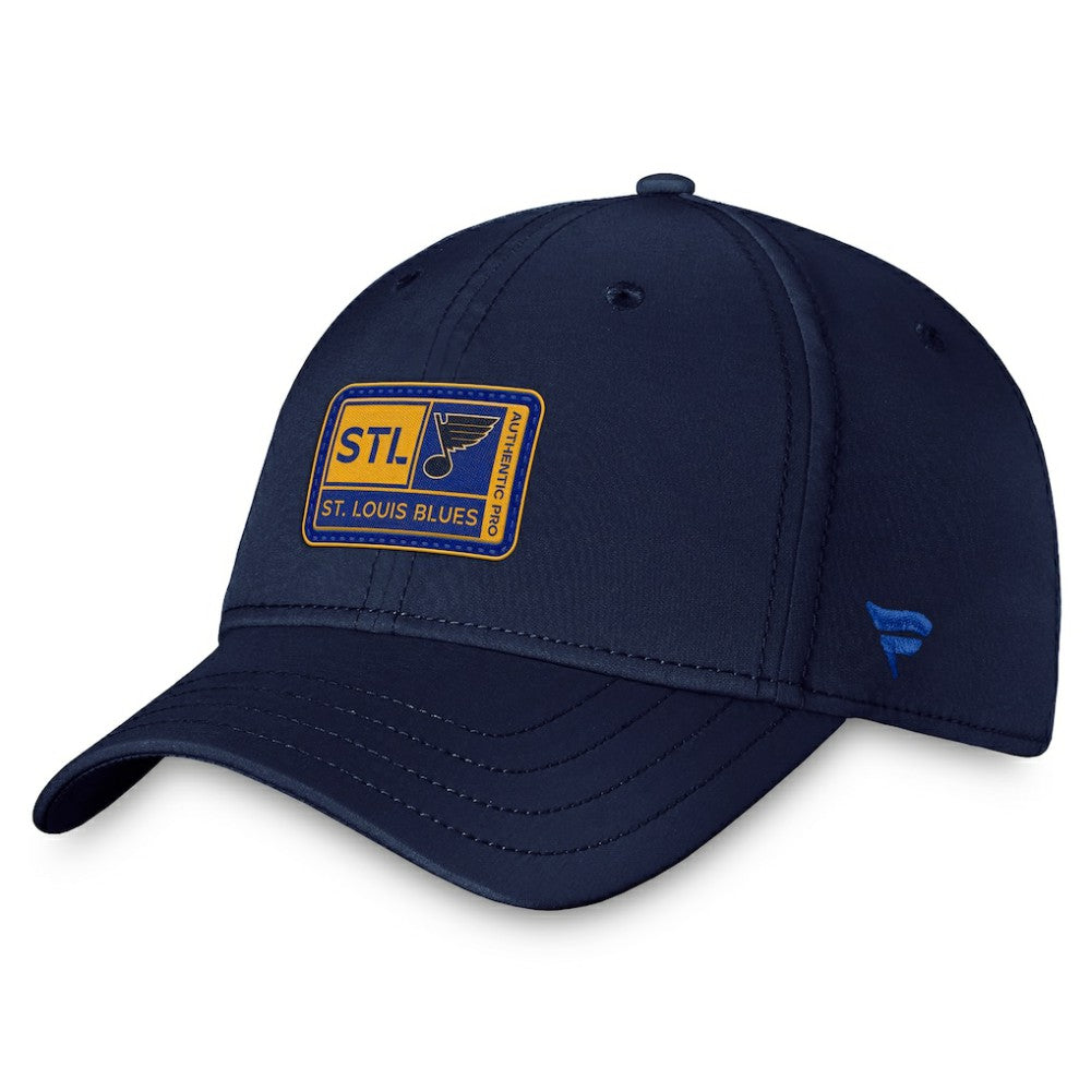 St. Louis Blues Fanatics Authentic Pro Training Camp Flex Hat – Navy On Sale