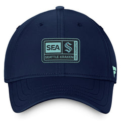 Seattle Kraken Fanatics Authentic Pro Training Camp Flex Hat – Deep Sea Blue For Sale